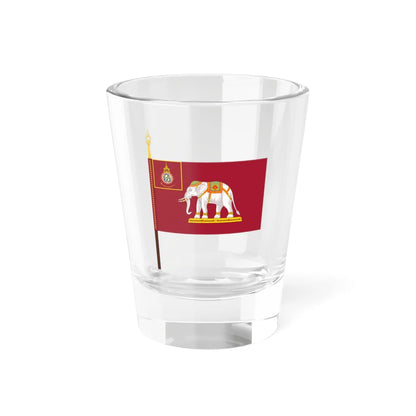 Royal Siamese Army Unit Colours King Rama VI with staff (Thailand) Shot Glass 1.5oz 1.5oz - Go Mug Yourself