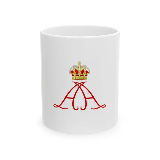 Royal Standard of Albert II of Monaco (Monaco) White Coffee Mug-11oz-Go Mug Yourself