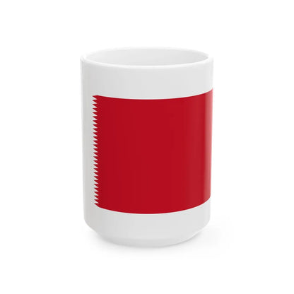 Royal Standard of Bahrain 1932-1972 (Bahrain) White Coffee Mug 15oz - Go Mug Yourself