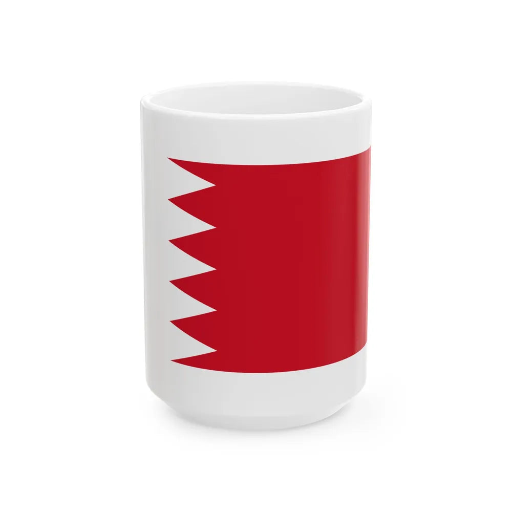 Royal Standard of Bahrain 1972-2002 (Bahrain) White Coffee Mug 15oz - Go Mug Yourself