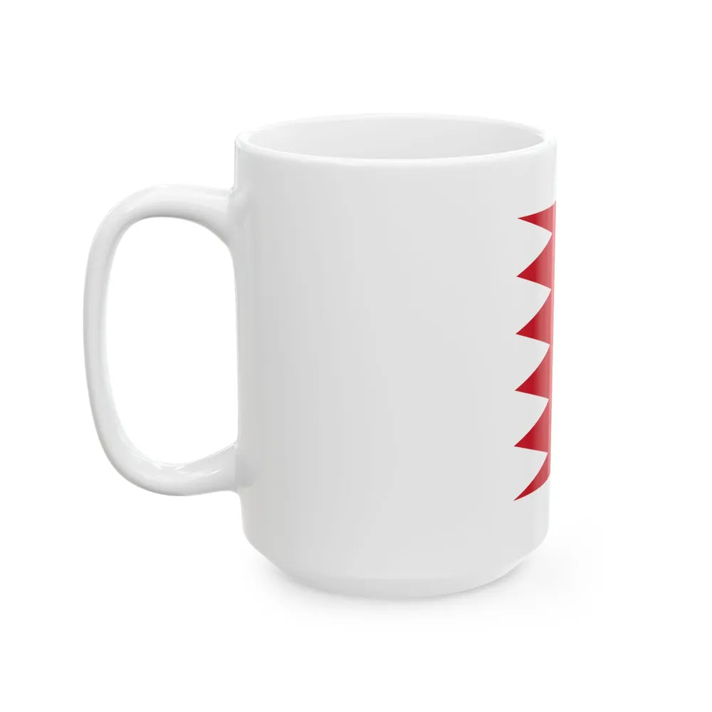 Royal Standard of Bahrain 1972-2002 (Bahrain) White Coffee Mug - Go Mug Yourself