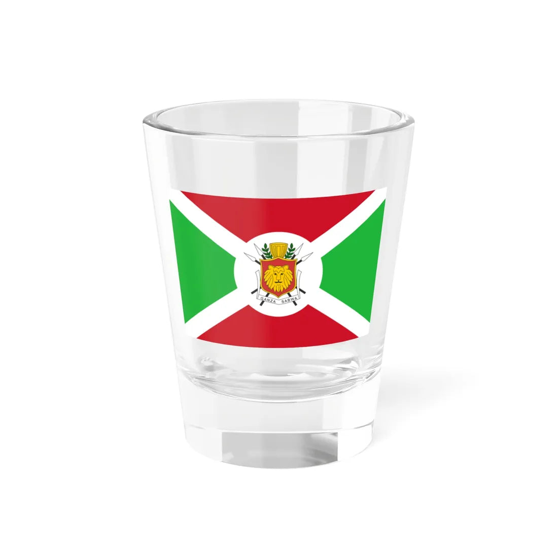 Royal Standard of Burundi 1962-1966 (Burundi) Shot Glass 1.5oz 1.5oz - Go Mug Yourself