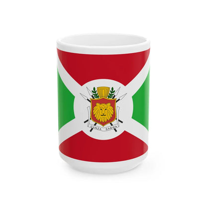 Royal Standard of Burundi 1962-1966 (Burundi) White Coffee Mug 15oz - Go Mug Yourself