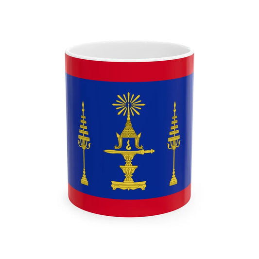 Royal Standard of Cambodia Pre-1993 (Cambodia) White Coffee Mug 11oz - Go Mug Yourself