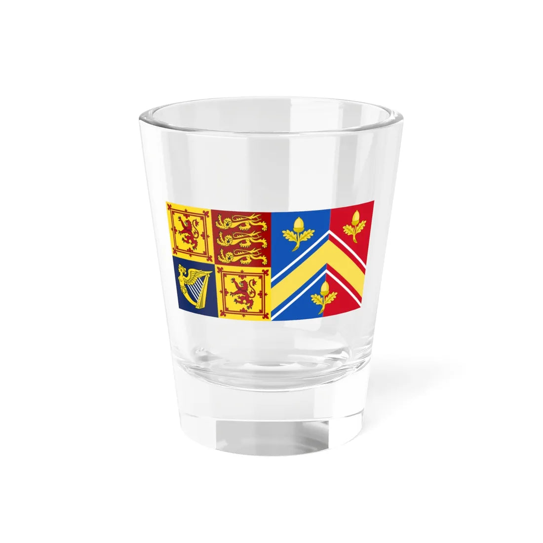 Royal Standard of Catherine Queen Consort in Scotland (Scotland) Shot Glass 1.5oz 1.5oz - Go Mug Yourself