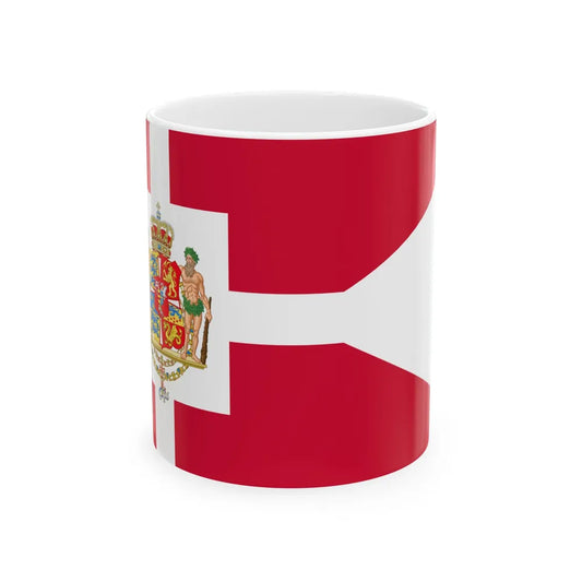 Royal Standard of Denmark 1731-1819 (Denmark) White Coffee Mug 11oz - Go Mug Yourself