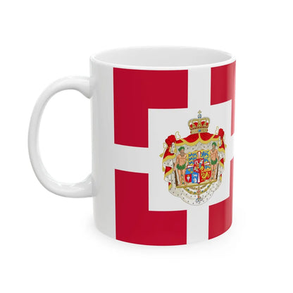Royal Standard of Denmark 1819-1903 (Denmark) White Coffee Mug - Go Mug Yourself