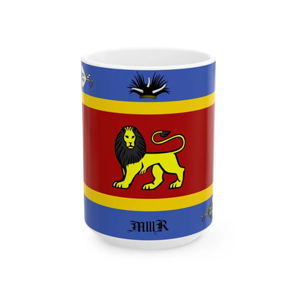 Royal Standard of Eswatini (Eswatini) White Coffee Mug 15oz - Go Mug Yourself
