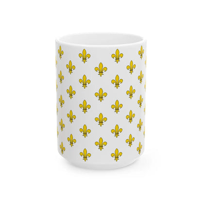 Royal Standard of France (France) White Coffee Mug 15oz - Go Mug Yourself