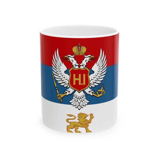 Royal Standard of HM the King Nikola I of Montenegrocorrectv (Montenegro) White Coffee Mug 11oz - Go Mug Yourself