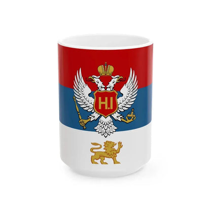 Royal Standard of HM the King Nikola I of Montenegrocorrectv (Montenegro) White Coffee Mug 15oz - Go Mug Yourself