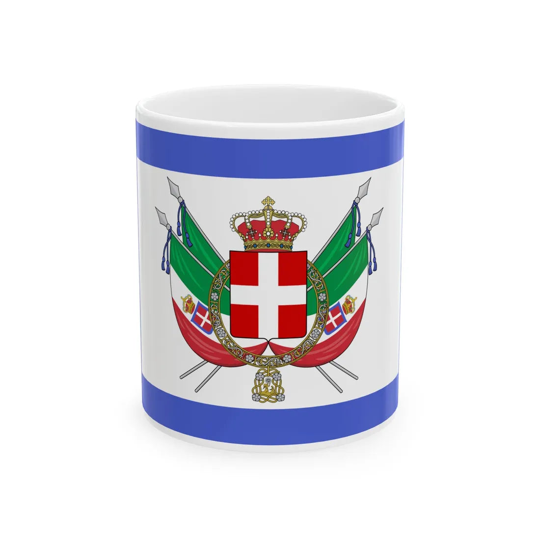 Royal standard of Italy 1861 - 1880 (Italy) White Coffee Mug 11oz - Go Mug Yourself