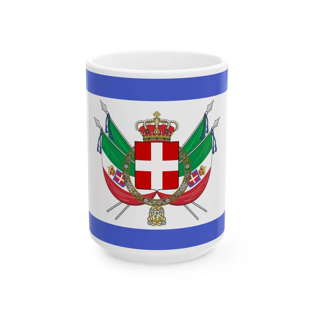 Royal standard of Italy 1861 - 1880 (Italy) White Coffee Mug 15oz - Go Mug Yourself