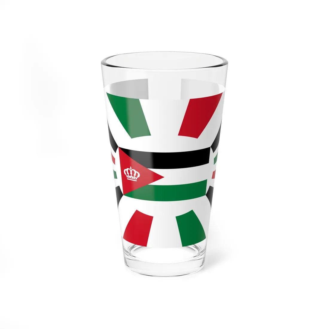 Royal Standard of Jordan white crown (Jordan) Pint Glass 16oz 16oz - Go Mug Yourself