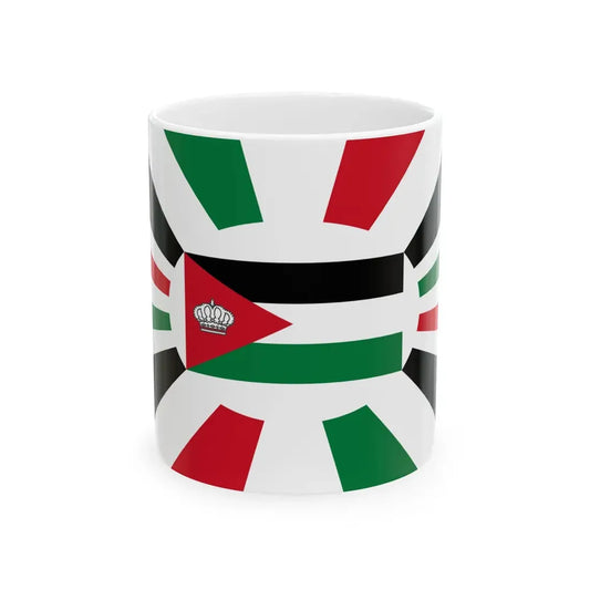 Royal Standard of Jordan white filled crown (Jordan) White Coffee Mug 11oz - Go Mug Yourself