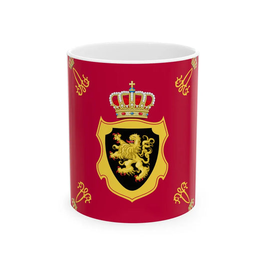 Royal Standard of King Albert I of Belgium 1909-1934 (Belgium) White Coffee Mug 11oz - Go Mug Yourself