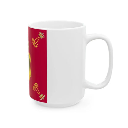 Royal Standard of King Albert I of Belgium 1909-1934 (Belgium) White Coffee Mug - Go Mug Yourself