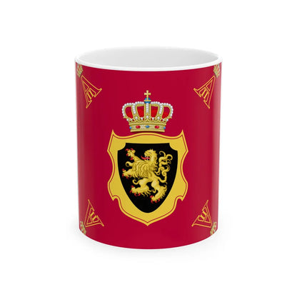 Royal Standard of King Albert II of Belgium (Belgium) White Coffee Mug 11oz - Go Mug Yourself