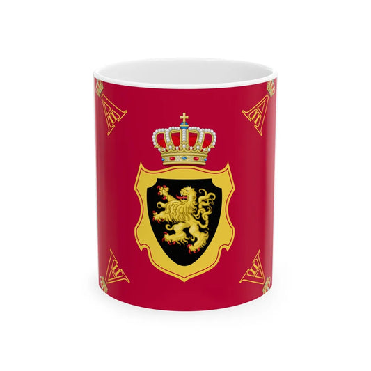 Royal Standard of King Albert II of Belgium (Belgium) White Coffee Mug 11oz - Go Mug Yourself