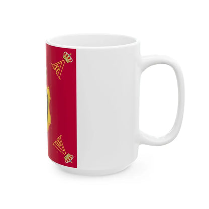 Royal Standard of King Albert II of Belgium (Belgium) White Coffee Mug - Go Mug Yourself