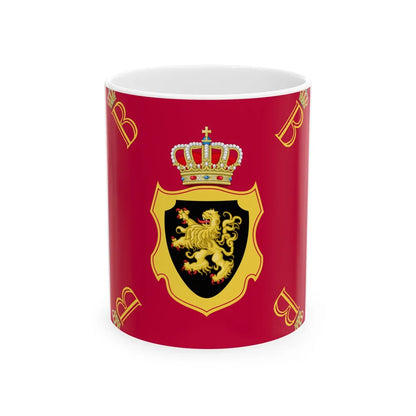 Royal Standard of King Baudouin of Belgium 1951-1993 (Belgium) White Coffee Mug 11oz - Go Mug Yourself
