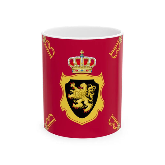 Royal Standard of King Baudouin of Belgium 1951-1993 (Belgium) White Coffee Mug 11oz - Go Mug Yourself
