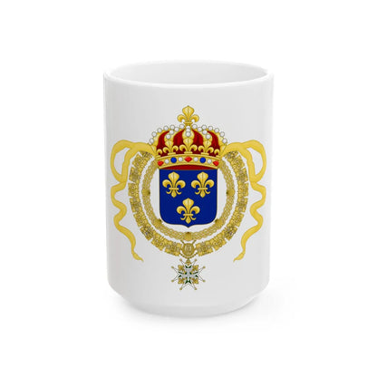 Royal Standard of King Louis XIV (France) White Coffee Mug 15oz - Go Mug Yourself