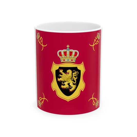 Royal Standard of King Philippe of Belgium (Belgium) White Coffee Mug 11oz - Go Mug Yourself