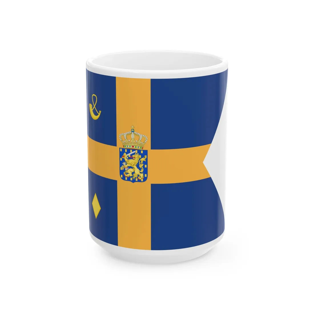 Royal Standard of Laurentien of Orange-Nassau (Netherlands) White Coffee Mug 15oz - Go Mug Yourself