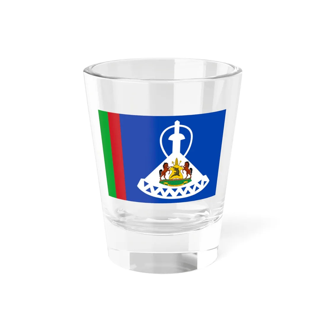 Royal Standard of Lesotho 1966-1987 incorrect version (Lesotho) Shot Glass 1.5oz 1.5oz - Go Mug Yourself
