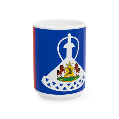 Royal Standard of Lesotho 1966-1987 incorrect version (Lesotho) White Coffee Mug 15oz - Go Mug Yourself