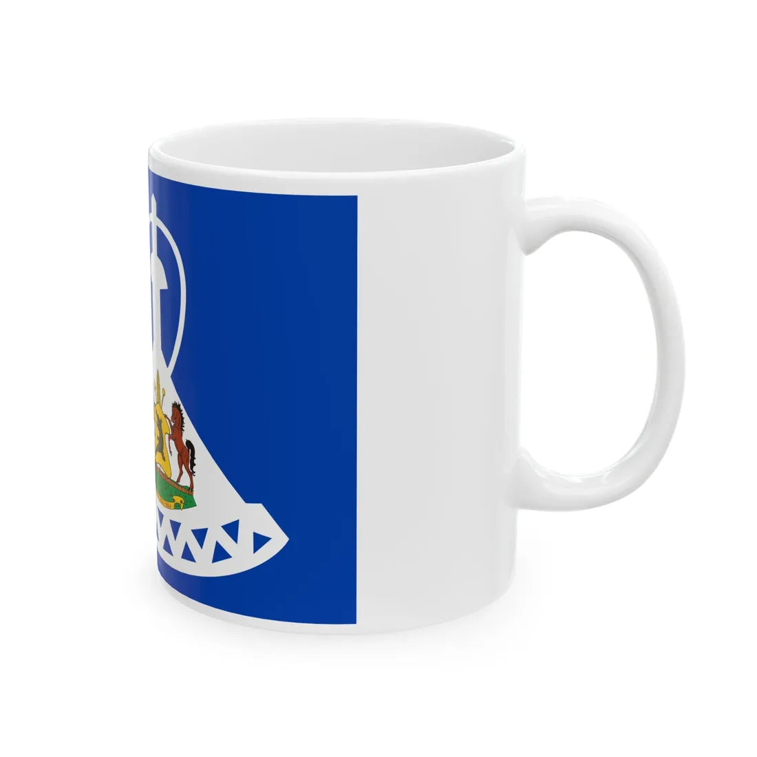 Royal Standard of Lesotho 1966-1987 incorrect version (Lesotho) White Coffee Mug - Go Mug Yourself