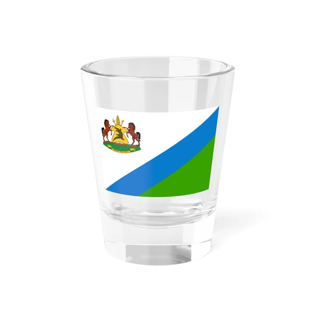 Royal Standard of Lesotho 1987-2006 (Lesotho) Shot Glass 1.5oz 1.5oz - Go Mug Yourself