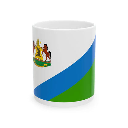 Royal Standard of Lesotho 1987-2006 (Lesotho) White Coffee Mug 11oz - Go Mug Yourself