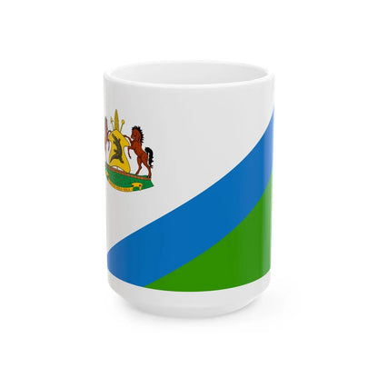 Royal Standard of Lesotho 1987-2006 (Lesotho) White Coffee Mug 15oz - Go Mug Yourself