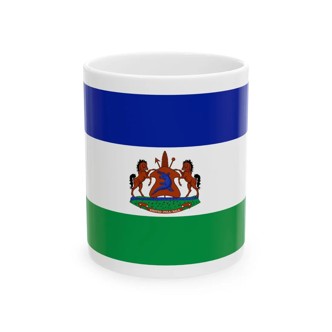 Royal Standard of Lesotho (Lesotho) White Coffee Mug 11oz - Go Mug Yourself