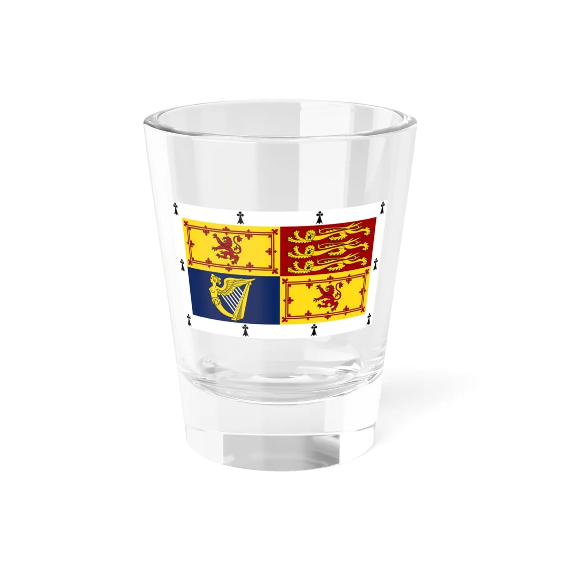 Royal Standard of members of the British Royal Family in Scotland (Scotland) Shot Glass 1.5oz 1.5oz - Go Mug Yourself