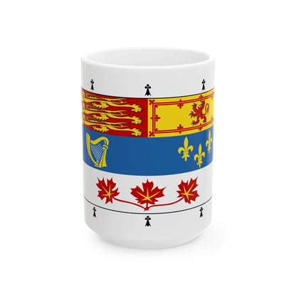 Royal Standard of members of the Canadian Royal Family 1-2 (Canada) White Coffee Mug 15oz - Go Mug Yourself