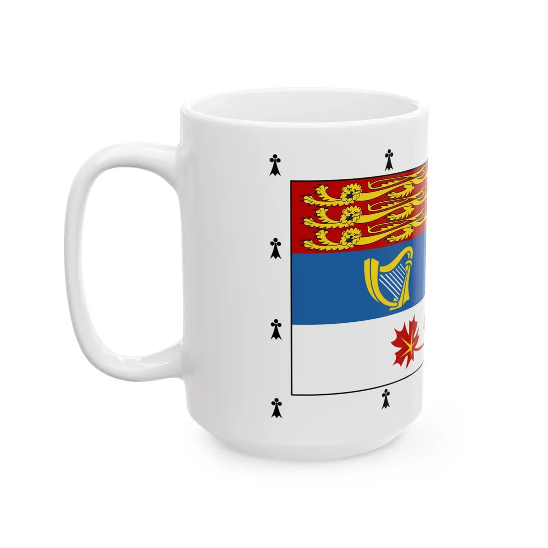 Royal Standard of members of the Canadian Royal Family 1-2 (Canada) White Coffee Mug - Go Mug Yourself