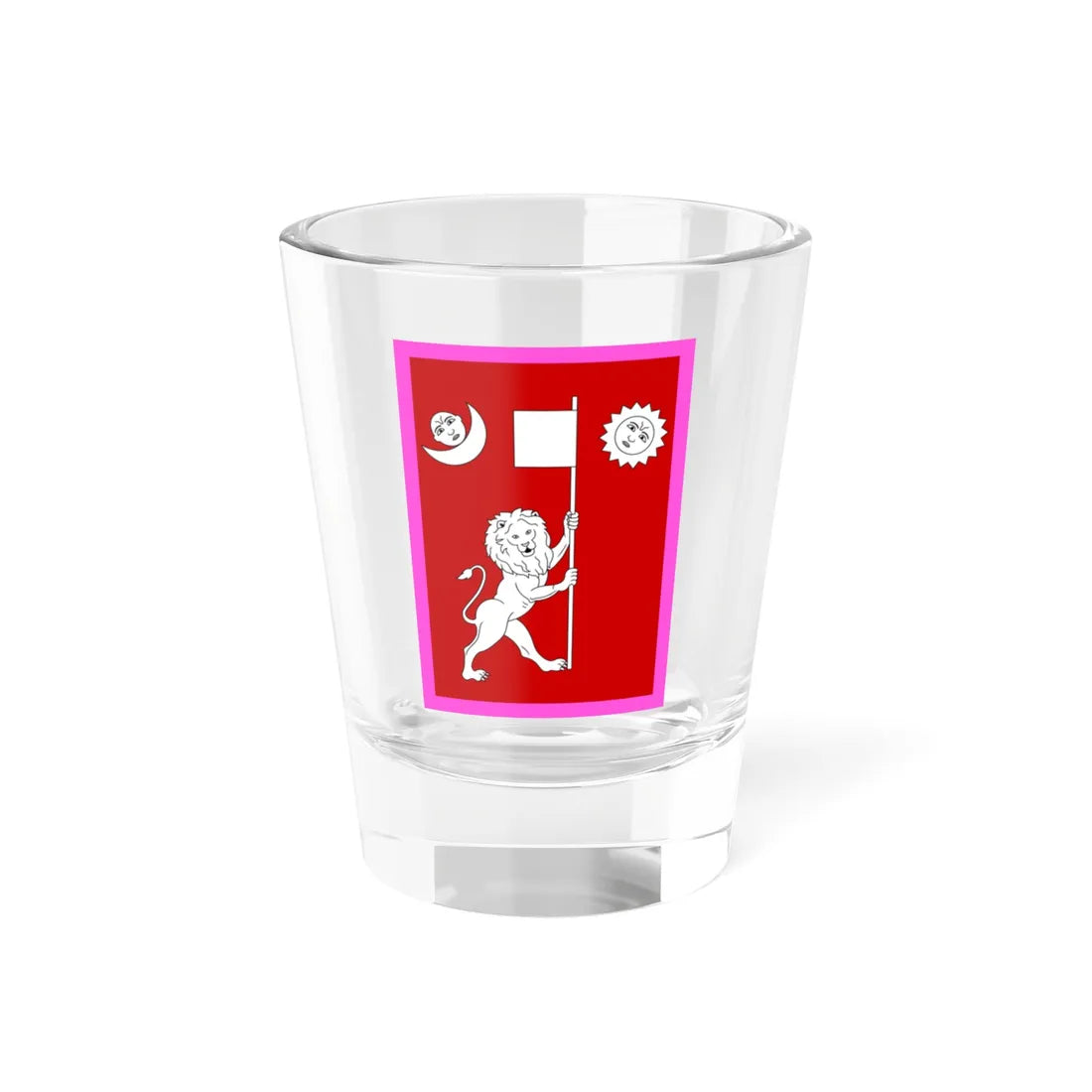 Royal standard of Nepal circa 1928 (Nepal) Shot Glass 1.5oz 1.5oz - Go Mug Yourself