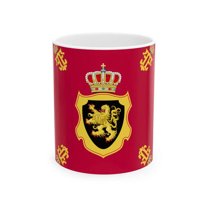 Royal Standard of Queen Fabiola of Belgium 1960-2014 (Belgium) White Coffee Mug 11oz - Go Mug Yourself