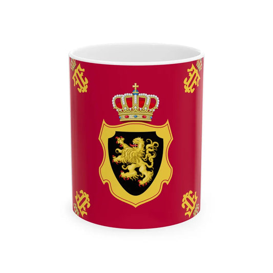 Royal Standard of Queen Fabiola of Belgium 1960-2014 (Belgium) White Coffee Mug 11oz - Go Mug Yourself