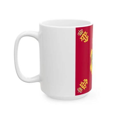 Royal Standard of Queen Fabiola of Belgium 1960-2014 (Belgium) White Coffee Mug - Go Mug Yourself