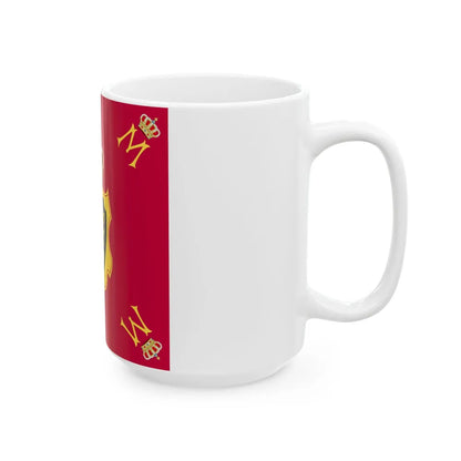 Royal Standard of Queen Mathilde of Belgium (Belgium) White Coffee Mug - Go Mug Yourself