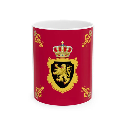 Royal Standard of Queen Paola of Belgium (Belgium) White Coffee Mug 11oz - Go Mug Yourself