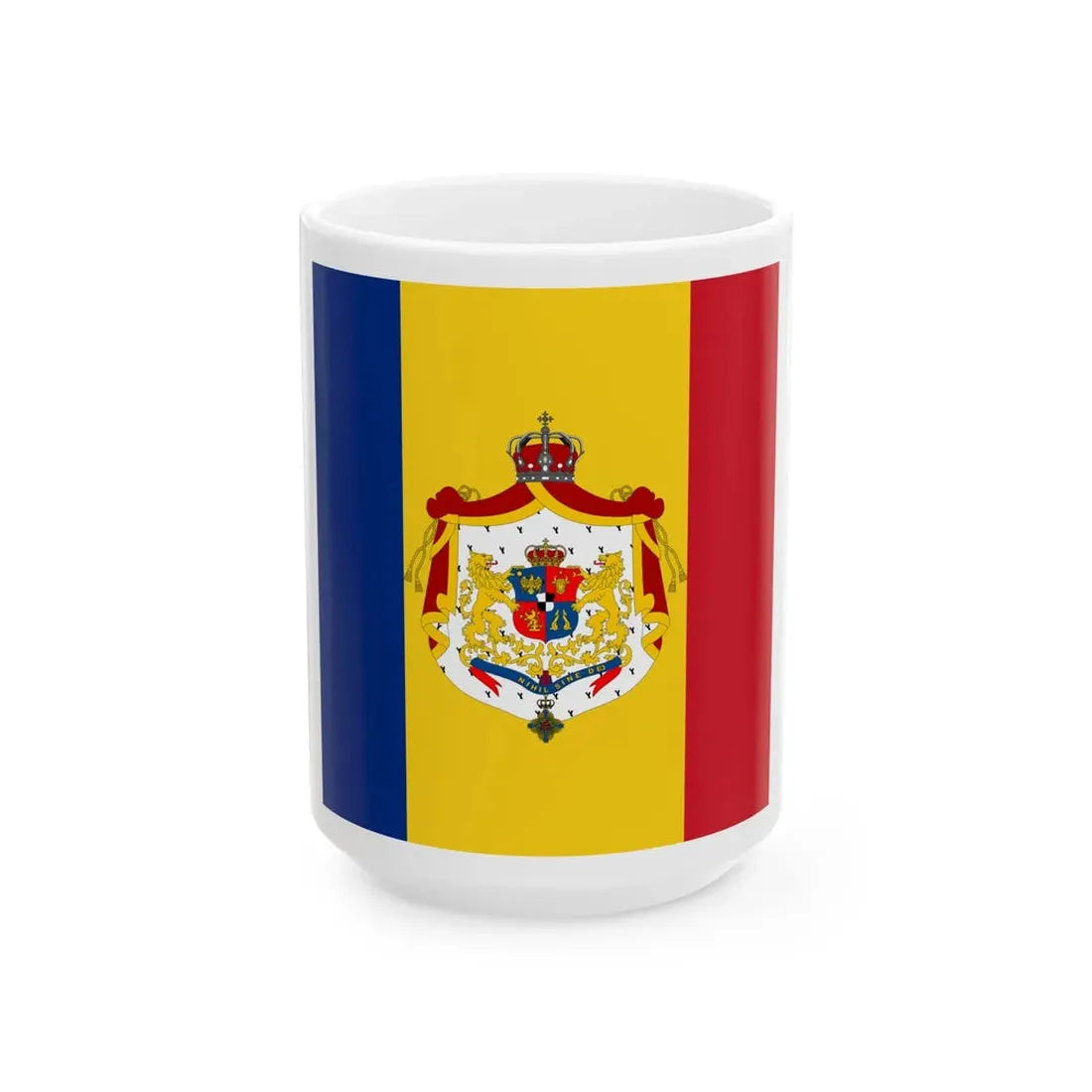 Royal standard of Romania Crown prince 1881 model (Oman) White Coffee Mug 15oz - Go Mug Yourself