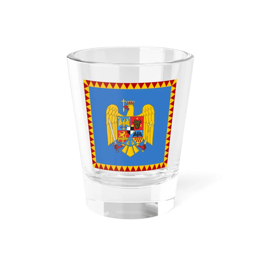 Royal standard of Romania Crown Prince 1922 model (Oman) Shot Glass 1.5oz 1.5oz - Go Mug Yourself