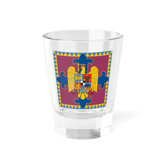 Royal standard of Romania King 1922 model (Oman) Shot Glass 1.5oz 1.5oz - Go Mug Yourself