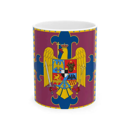 Royal standard of Romania King 1922 model (Oman) White Coffee Mug 11oz - Go Mug Yourself