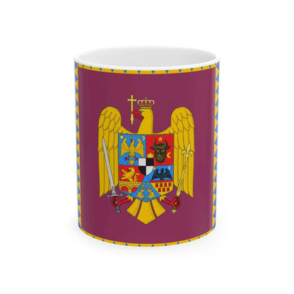 Royal standard of Romania Queen 1922 model (Oman) White Coffee Mug 11oz - Go Mug Yourself